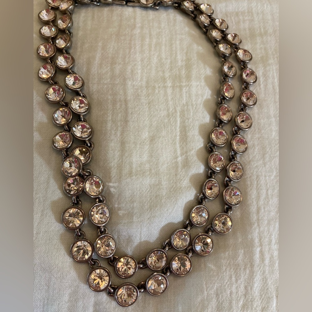 Givenchy Vintage Couture 36”‎ Long Swarovski Crystals Statement Necklace